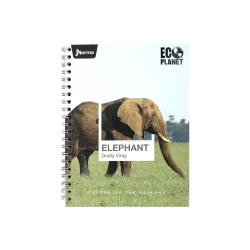 Cuaderno Argollado Tapa Dura Grande 80 Hojas Cuadriculado Ecoplanet Elephant