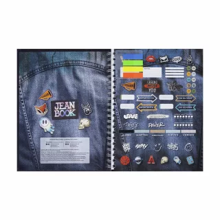 Cuaderno Argollado Tapa Dura Grande 80 Hojas Cuadriculado Jean Book