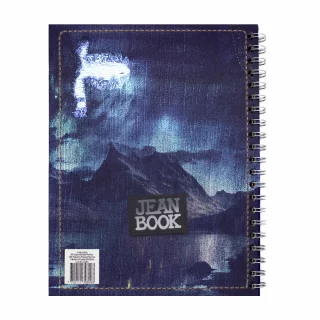 Cuaderno Argollado Tapa Dura Grande 80 Hojas Cuadriculado Jean Book - Luna