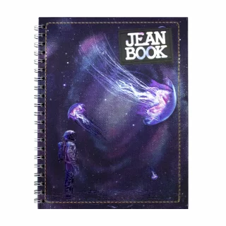 Cuaderno Argollado Tapa Dura Grande 80 Hojas Cuadriculado Jean Book - Medusas