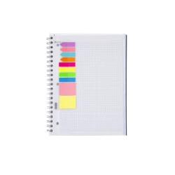 Cuaderno Argollado Tapa Dura Grande 80 Hojas Cuadriculado Jean Book Clasico