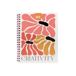 Cuaderno Argollado Tapa Dura Grande 80 Hojas Cuadriculado Kiut Creativity