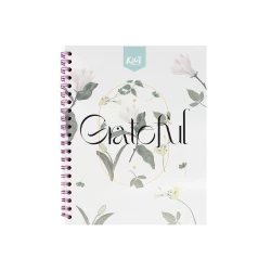 Cuaderno Argollado Tapa Dura Grande 80 Hojas Cuadriculado Kiut Grateful