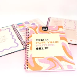 Cuaderno Argollado Tapa Dura Grande 80 Hojas Cuadriculado Kiut It For Your Future