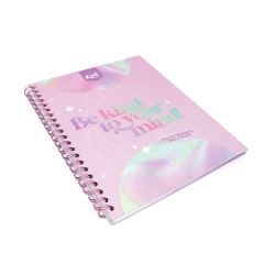 Cuaderno Argollado Tapa Dura Grande 80 Hojas Cuadriculado Kiut Kind To Your Mind