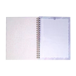 Cuaderno Argollado Tapa Dura Grande 80 Hojas Cuadriculado Kiut Platino Intuition