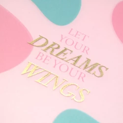 Cuaderno Argollado Tapa Dura Grande 80 Hojas Cuadriculado Kiut Platino Let Your Dreams
