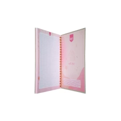 Cuaderno Argollado Tapa Dura Grande 80 Hojas Cuadriculado Kiut Platino Self Love
