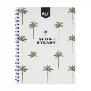 Cuaderno argollado tapa dura grande 80 hojas cuadriculado Kiut slow