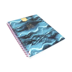 Cuaderno Argollado Tapa Dura Grande 80 Hojas Cuadriculado Kiut The Sea