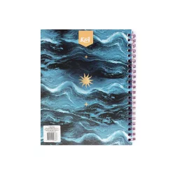 Cuaderno Argollado Tapa Dura Grande 80 Hojas Cuadriculado Kiut The Sea