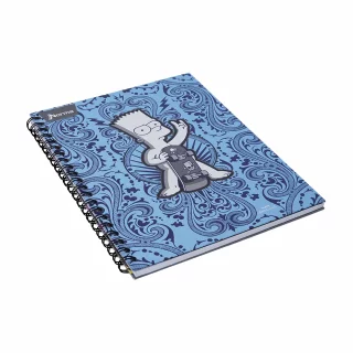Cuaderno Argollado Tapa Dura Grande 80 Hojas Cuadriculado Los Simpsons