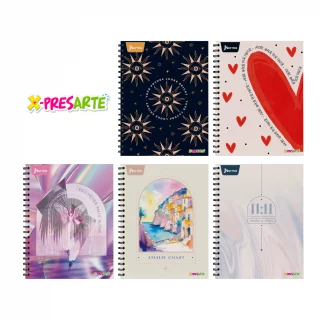 Cuaderno Argollado Tapa Dura Grande 80 Hojas Cuadriculado X-Presarte