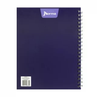 Cuaderno Argollado Tapa Dura Grande 80 Hojas Linea Corriente Academico - Azul Luna