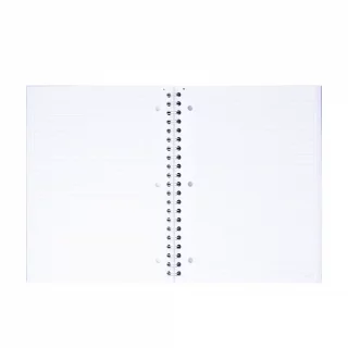 Cuaderno Argollado tapa dura grande 80 Hojas Linea Corriente Academico - Nubes Lila