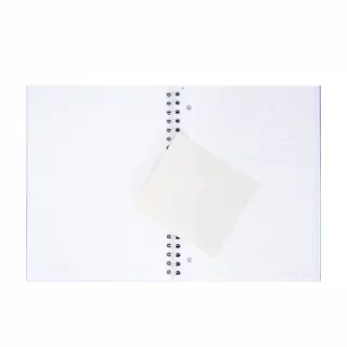 Cuaderno Argollado tapa dura grande 80 Hojas Linea Corriente Academico - Nubes Lila