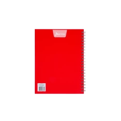 Cuaderno Argollado Tapa Dura Grande 80 Hojas Linea Corriente Academico Rojo