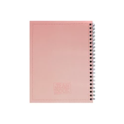 Cuaderno Argollado Tapa Dura Grande 80 Hojas Linea Corriente Jean Book Tela Real  Rosa