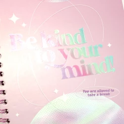 Cuaderno Argollado Tapa Dura Grande 80 Hojas Linea Corriente Kiut Be Kind To Your Mind