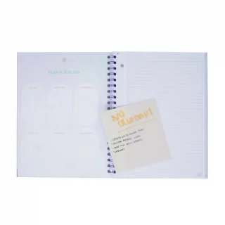 Cuaderno argollado tapa dura grande 80 hojas línea corriente Kiut beautiful moments