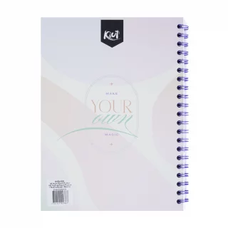 Cuaderno argollado tapa dura grande 80 hojas línea corriente Kiut beautiful moments