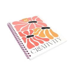 Cuaderno Argollado Tapa Dura Grande 80 Hojas Linea Corriente Kiut Creativity