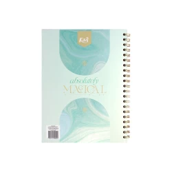 Cuaderno Argollado Tapa Dura Grande 80 Hojas Linea Corriente Kiut Platino Absolutely Fabulous