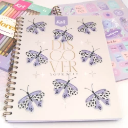 Cuaderno Argollado Tapa Dura Grande 80 Hojas Linea Corriente Kiut Platino Discover