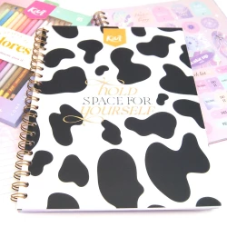 Cuaderno Argollado Tapa Dura Grande 80 Hojas Linea Corriente Kiut Platino Hold Space For