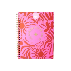 Cuaderno Argollado Tapa Dura Grande 80 Hojas Linea Corriente Kiut Platino La Magia Esta En Ti