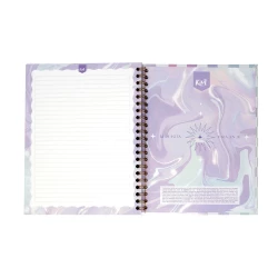 Cuaderno Argollado Tapa Dura Grande 80 Hojas Linea Corriente Kiut Platino Take Your Time