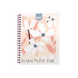 Cuaderno Argollado Tapa Dura Grande 80 Hojas Linea Corriente Kiut Raison Detre