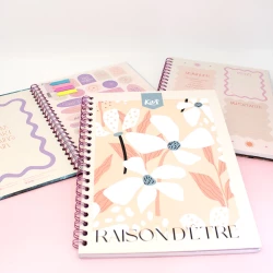 Cuaderno Argollado Tapa Dura Grande 80 Hojas Linea Corriente Kiut Raison Detre