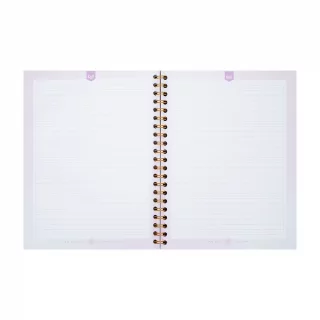 Cuaderno argollado tapa dura grande 80 hojas línea corriente Kiut small steps