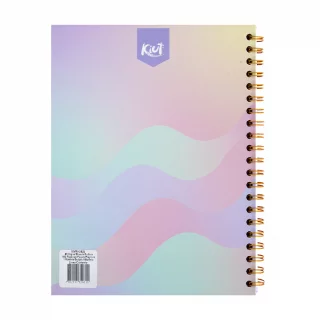 Cuaderno argollado tapa dura grande 80 hojas línea corriente Kiut small steps