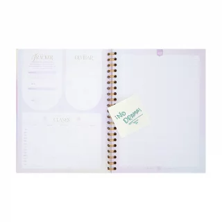 Cuaderno argollado tapa dura grande 80 hojas línea corriente Kiut small steps