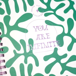 Cuaderno Argollado Tapa Dura Grande 80 Hojas Linea Corriente Kiut You Are Infinite
