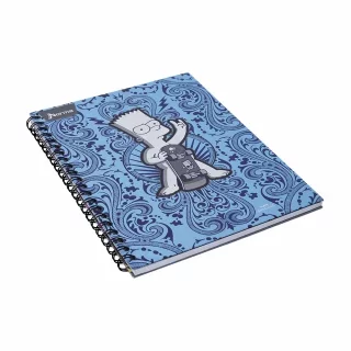 Cuaderno Argollado Tapa Dura Grande 80 Hojas Linea Corriente Los Simpsons