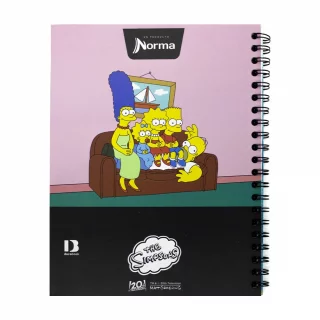 Cuaderno Argollado Tapa Dura Grande 80 Hojas Linea Corriente Los Simpsons - Gravity Check