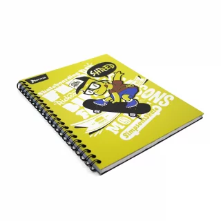 Cuaderno Argollado Tapa Dura Grande 80 Hojas Linea Corriente Los Simpsons - Shred