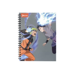 Cuaderno Argollado Tapa Dura Grande 80 Hojas Linea Corriente Naruto Bola