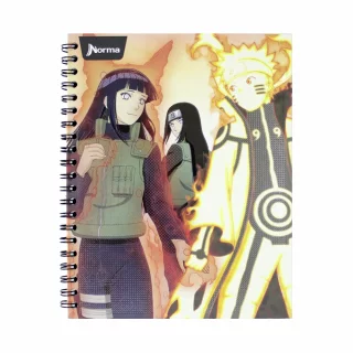 Cuaderno Argollado Tapa Dura Grande 80 Hojas Linea Corriente Naruto Hinata