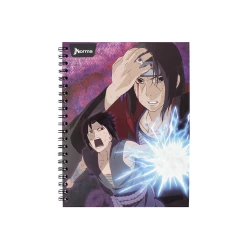 Cuaderno Argollado Tapa Dura Grande 80 Hojas Linea Corriente Naruto Rayo Mano