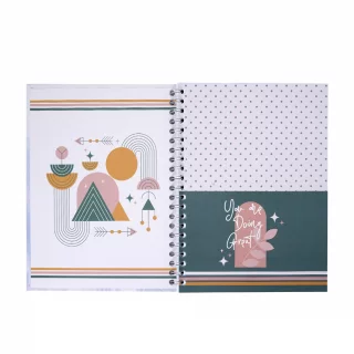 Cuaderno argollado tapa dura grande femenino 80 hojas cuadriculado X-presarte - magic