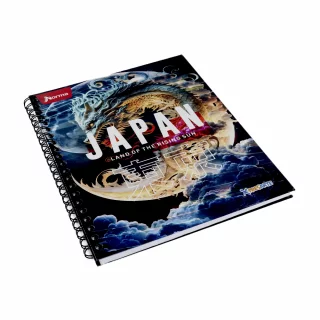 Cuaderno argollado tapa dura grande masculino 80 hojas cuadriculado X-presarte - japan