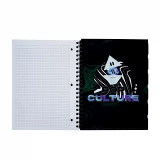Cuaderno argollado tapa dura grande masculino 80 hojas cuadriculado X-presarte - warrior