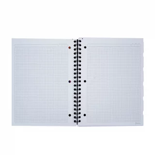 Cuaderno argollado tapa dura grande masculino 80 hojas cuadriculado X-presarte - warrior