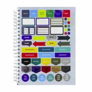 Cuaderno Argollado Tapa Dura Grande Multimateria 7M Cuadriculado Academico Rojo