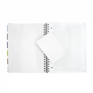 Cuaderno Argollado Tapa Dura Grande Multimaterias 5M Cuadriculado Jean Book - Estrellas