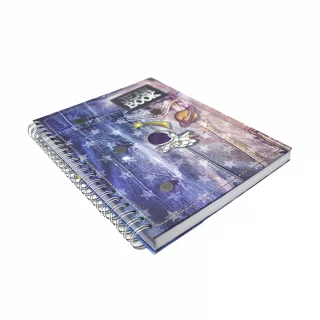 Cuaderno Argollado Tapa Dura Grande Multimaterias 5M Cuadriculado Jean Book - Estrellas Y Cajas